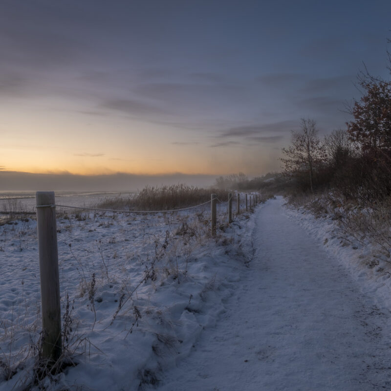 Morgengrauen im Schnee